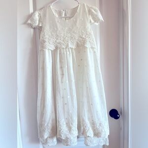 White Baptism or First Communion Dress size 12